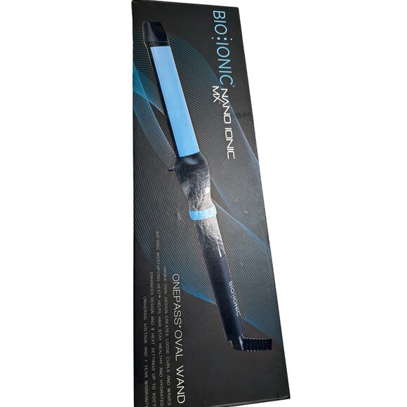 BIO IONIC OnePass Oval Wand, 1.25” Barrel, Moisturizing Heat Technology Beauty - Picture 6 of 9